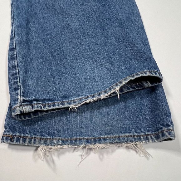 Tommy Jeans 40 x 30 Medium Wash Boot Cut Denim Distressed Hilfiger Straight Leg - Picture 5 of 14